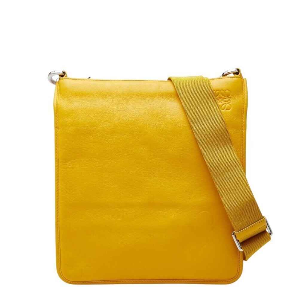 Loewe Anagram Shoulder Bag Yellow Leather